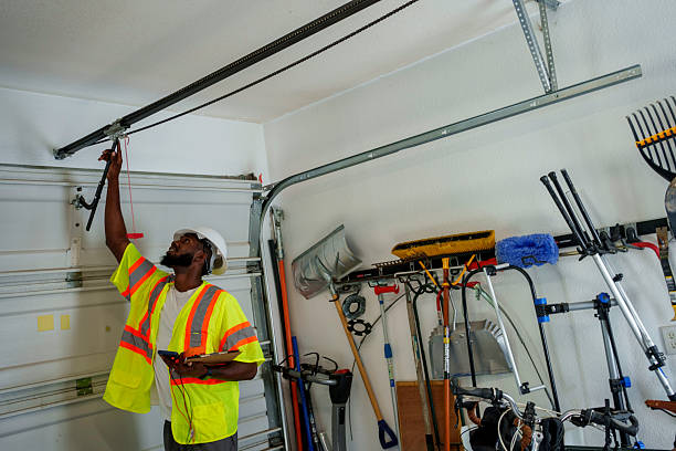 Professional Garage Door Panel Replacement technician working in Ralls, TX
